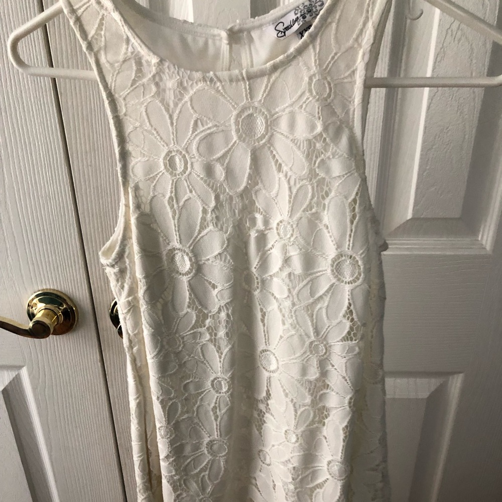 white lace dress